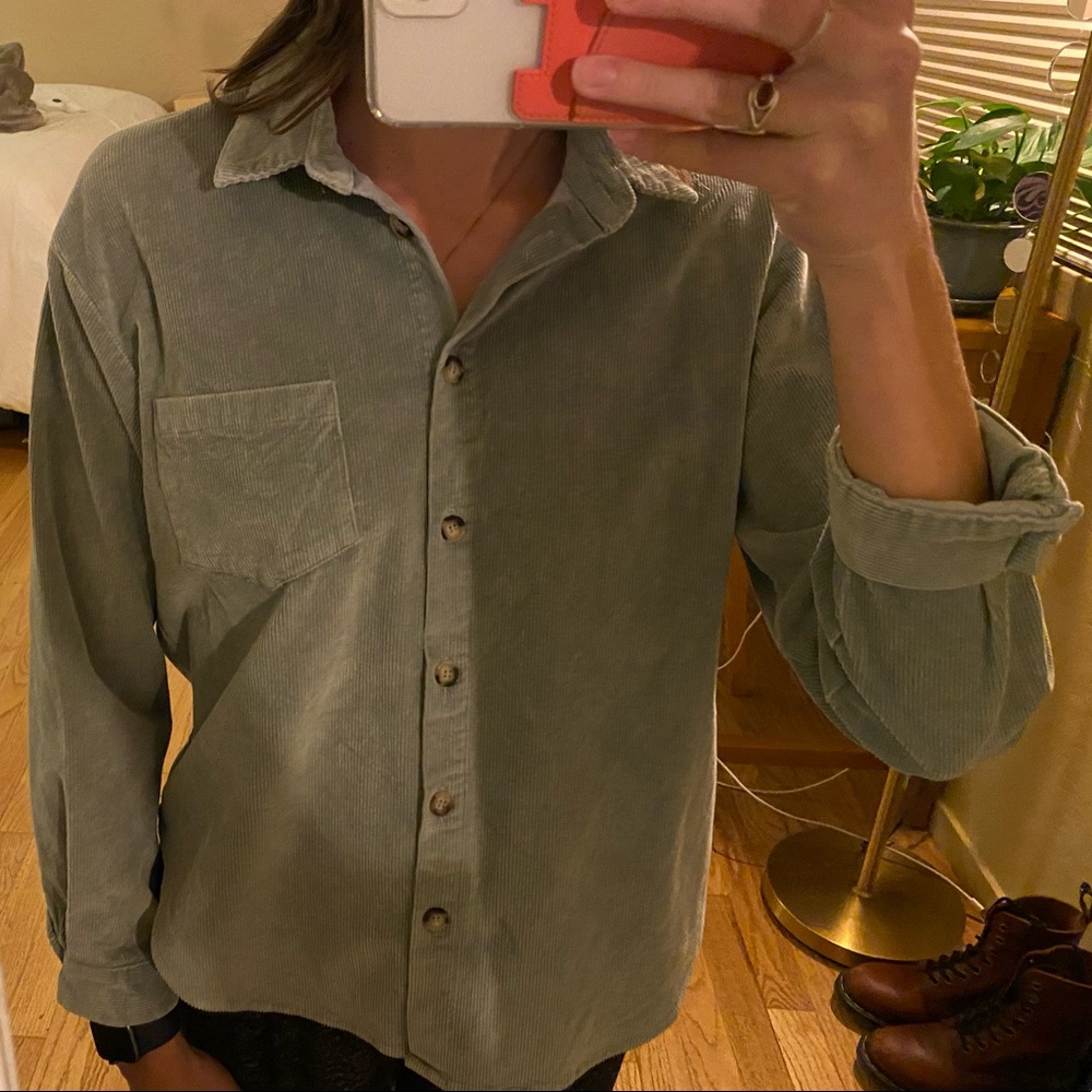 Corduroy button down long sleeve